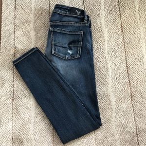 American Eagle Ripped Blue Jeans